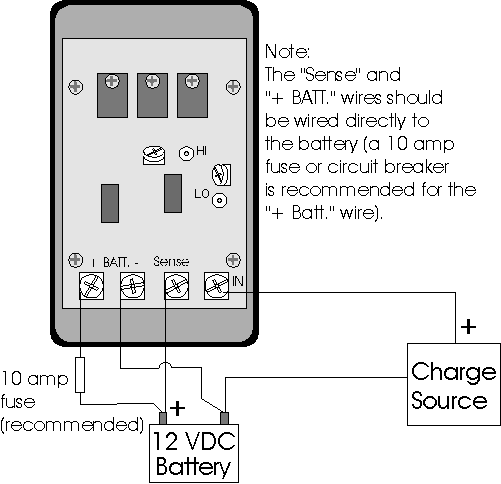 CC20 Charge Controller/Regulator Connection 	Diagram
